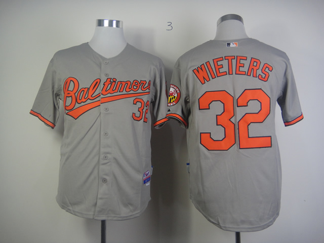 Men Baltimore Orioles 32 Wieters Grey MLB Jerseys